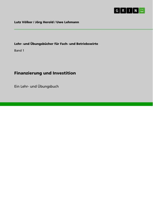 Finanzierung und Investition