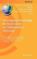 Leveraging Knowledge for Innovation in Collaborative Networks: 10th IFIP WG 5.5 Working Conference on Virtual Enterprises, PRO-VE 2009, Thessaloniki, Greece, October 7-9, 2009, Proceedings