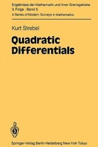 Quadratic Differentials - K. Strebel - cover