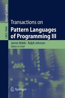 Transactions on Pattern Languages of Programming III - cover