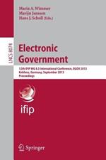 Electronic Government: 12th IFIP WG 8.5 International Conference, EGOV 2013, Koblenz, Germany, September 16-19, 2013, Proceedings