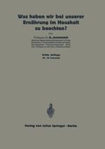 Was haben wir bei unserer Ernährung im Haushalt zu beachten?: 6. Heft