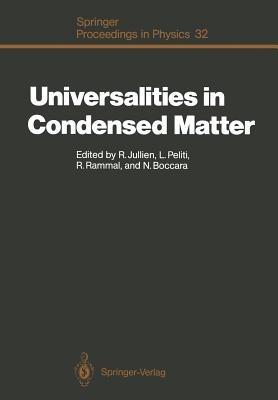 Universalities in Condensed Matter: Proceedings of the Workshop, Les Houches, France, March 15–25,1988 - cover