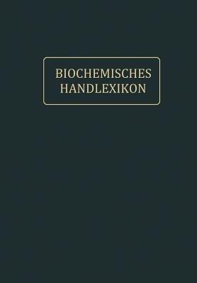 Biochemisches Handlexikon: IX. Band (2. Ergänzungsband) - Andor Fodor,Dions Fuchs,Paul Hirsch - cover