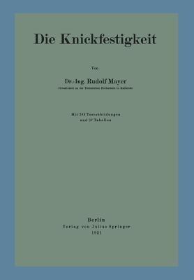 Die Knickfestigkeit - Rudolf Mayer - cover