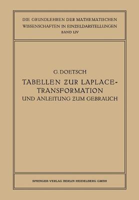 Tabellen zur Laplace-Transformation und Anleitung zum Gebrauch - Gustav Doetsch - cover