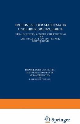 Theorie der Funktionen mehrerer komplexer Veränderlichen - H. Behnke,P. Thullen - cover
