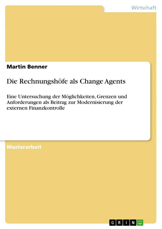 Die Rechnungshöfe als Change Agents