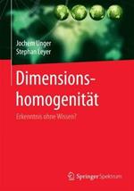 Dimensionshomogenität: Erkenntnis ohne Wissen?
