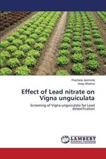 Effect of Lead nitrate on Vigna unguiculata