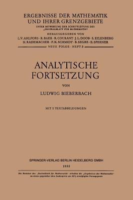 Analytische Fortsetzung - Ludwig Bieberbach - cover