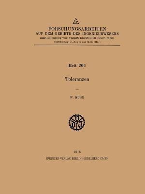 Toleranzen - W. Kühn - cover