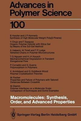 Macromolecules: Synthesis, Order and Advanced Properties - cover