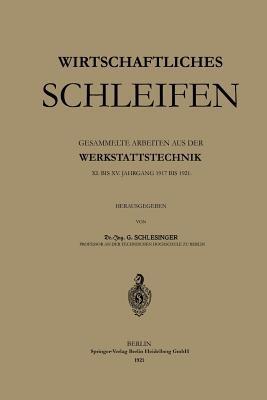 Wirtschaftliches Schleifen - cover