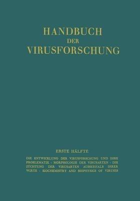 Handbuch der Virusforschung: Erste Hälfte - cover