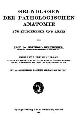 Grundlagen der Pathologischen Anatomie: Für Studierende und Ärzte - Gotthold Herxheimer,Hans Schmaus - cover