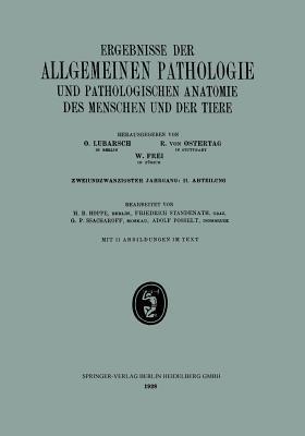 Ergebnisse der Allgemeinen Pathologie und Pathologischen Anatomie des Menschen und der Tiere: Zweiundzwanzigster Jahrgang: II. Abteilung - H. B. Hoppe,Friedrich Standenath,G. P. Ssacharoff - cover
