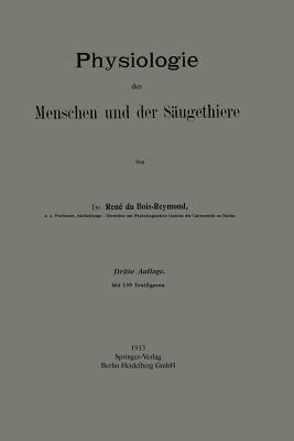 Physiologie des Menschen und der Säugethiere - Réné Du Bois-Reymond - cover