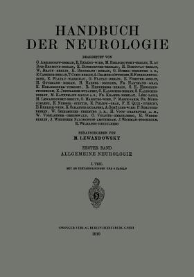Handbuch der Neurologie: Erster Band: Allgemeine Neurologie - M. Lewandowsky,G. Abelsdorff,Oswald Bumke - cover