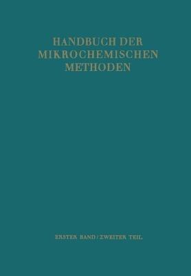 Waagen und Geräte zur Anorganischen Mikro-Gewichtsanalyse - cover