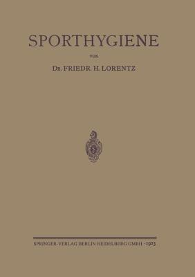 Sporthygiene - Friedrich Hermann Lorentz - cover