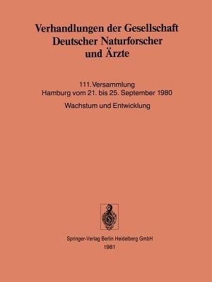 Verhandlungen der Gesellschaft Deutscher Naturforscher und Ärzte: 111. Versammlung Hamburg vom 21. bis 25. September 1980 - Kenneth A Loparo - cover