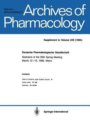 Deutsche Pharmakologische Gesellschaft - Kenneth A Loparo - cover