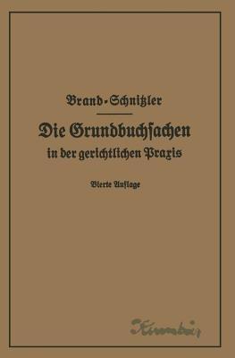 Die Grundbuchsachen in der gerichtlichen Praxis einschließlich Aufwertung der Grundstückspfandrechte - Arthur Brand,Leo Schnitzler - cover