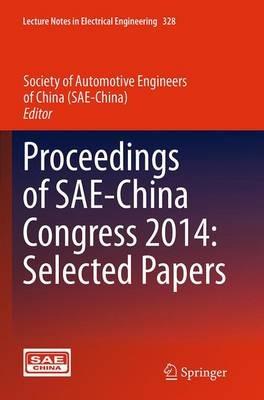 Proceedings of SAE-China Congress 2014: Selected Papers - cover