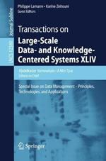 Transactions on Large-Scale Data- and Knowledge-Centered Systems XLIV: Special Issue on Data Management – Principles, Technologies, and Applications