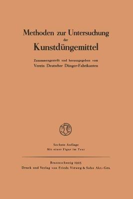 Methoden zur Untersuchung der Kunstdüngemittel - Kenneth A Loparo - cover