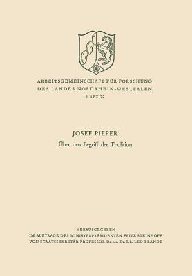 Über den Begriff der Tradition - Josef Pieper - cover