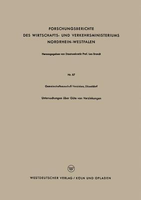 Untersuchungen über Güte von Verzinkungen - Kenneth A Loparo - cover