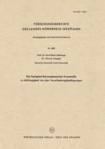 Die Festigkeit thermoplastischer Kunststoffe in Abhängigkeit von den Verarbeitungsbedingungen