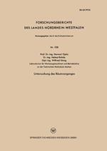 Untersuchung des Räumvorganges