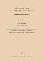Untersuchungen der statischen Walzverdichtungsvorgänge mit Glattwalzen und Vergleiche mit Ergebnissen aus Versuchen mit dynamischen Verdichtungsgeräten