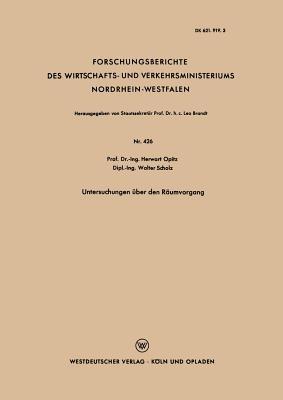 Untersuchungen über den Räumvorgang - Herwart Opitz - cover