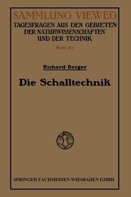 Die Schalltechnik - Richard Berger - cover