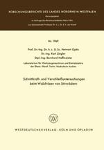 Schnittkraft- und Verschleißuntersuchungen beim Walzfräsen von Stirnrädern