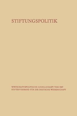 Stiftungspolitik - Offene Welt - cover