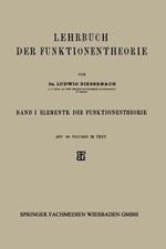 Lehrbuch der Funktionentheorie: Band I: Elemente der Funktionentheorie