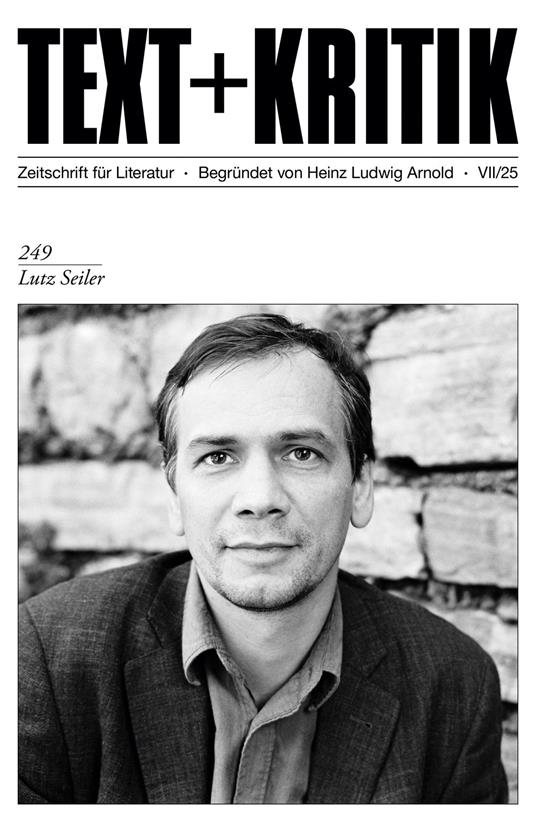 TEXT + KRITIK 249 - Lutz Seiler
