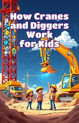 How Cranes and Diggers Work for Kids: A Beginner's Guide to Construction Machines, Hydraulics, Excavators, and Building Sites with STEM Facts - Khasan Laudry - cover