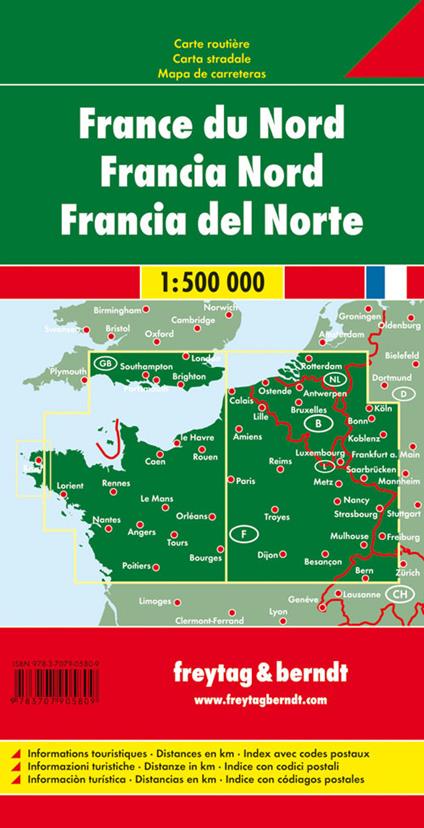 Francia nord 1:500.000 - copertina