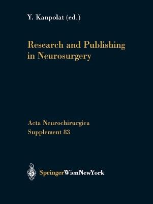 Research and Publishing in Neurosurgery - cover