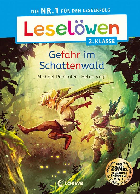 Leselöwen 2. Klasse - Gefahr im Schattenwald - Michael Peinkofer,Helge Vogt - ebook