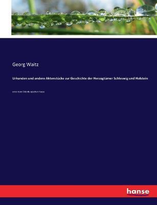 Urkunden und andere Aktenstücke zur Geschichte der Herzogtümer Schleswig und Holstein: unter dem Oldenburgischen Hause - Georg Waitz - cover