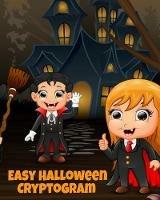 Easy Halloween Cryptogram: Cryptogram Puzzle Books For Kids With Answers - Crypto Grams For Families & Children - Perfect For Long Car Drives, Airplane Rides & Holiday Celebration - 8x10, 110 Page With Haunted House Print - Boo Spooky - cover