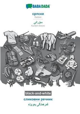 BABADADA black-and-white, Serbian (in cyrillic script) - Kurdish Sorani (in arabic script), visual dictionary (in cyrillic script) - visual dictionary (in arabic script): Serbian (in cyrillic script) - Kurdish Sorani (in arabic script), visual dictionary - Babadada Gmbh - cover