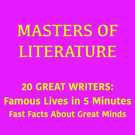 Masters of Literature – 20 Great Writers